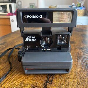 Vintage 90s Polaroid One Step Instant Film Camera with Strap